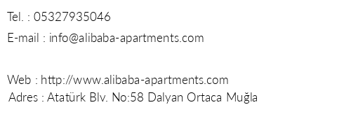 Ali Baba Apart telefon numaralar, faks, e-mail, posta adresi ve iletiim bilgileri